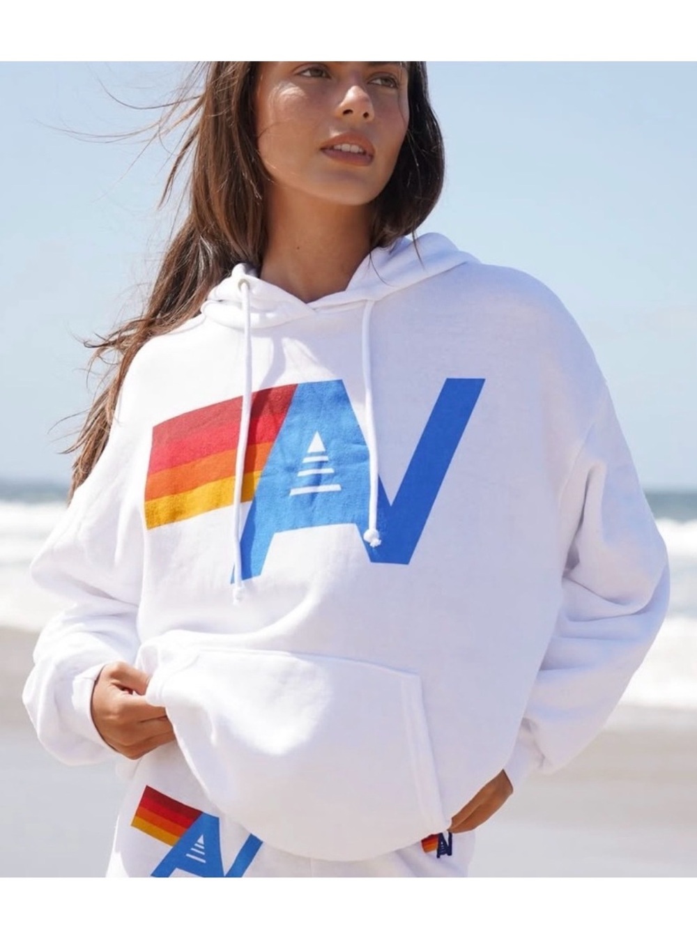 White aviator nation sweatshirt